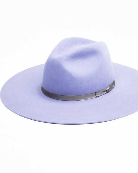 Rodeo King Women's Tracker Lilac Fur Felt Western Hat , Lavender, hi-res