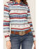 Roper Women's Southwestern Print Long Sleeve Pearl Snap Western Shirt, Multi, hi-res