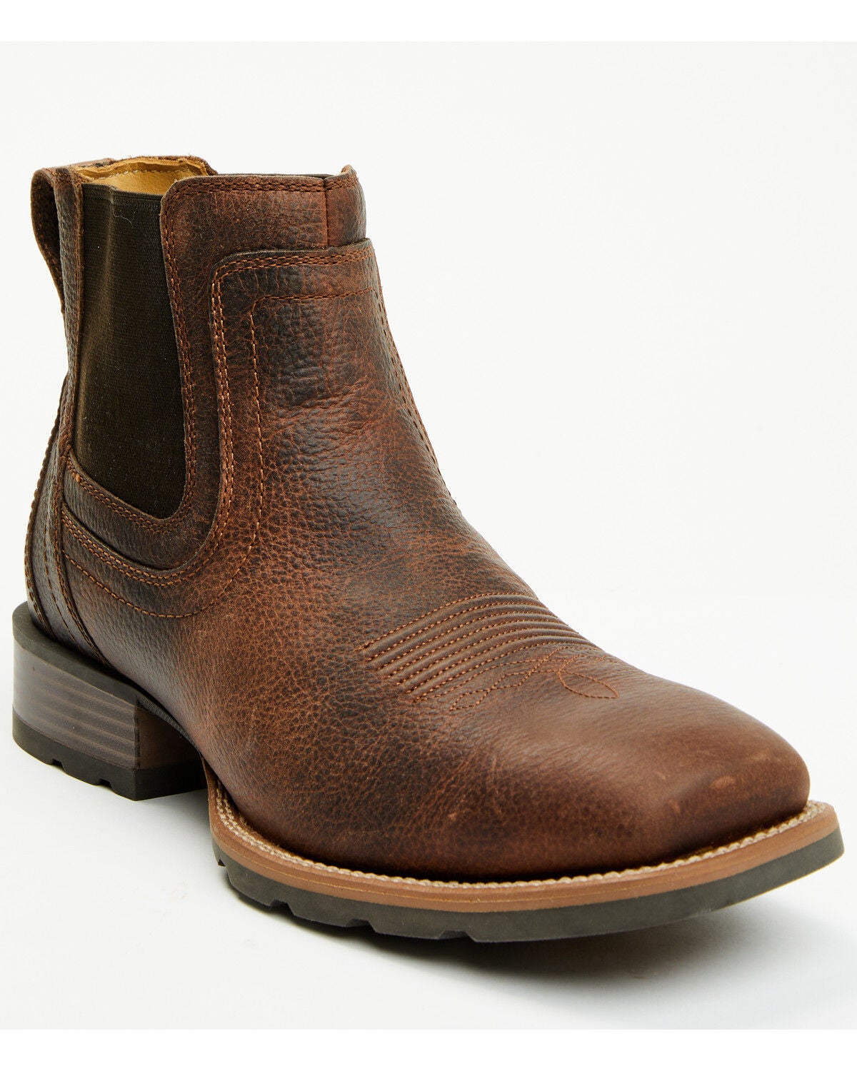 Cody James Men's Ranger Chelsea Boots - Broad Square Toe, Brown, hi-res