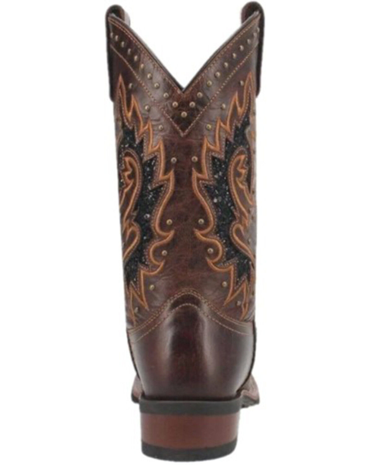 Image #4 - Laredo Women's Lockhart Studded Performance Western Boots - Broad Square Toe, Dark Brown, hi-res