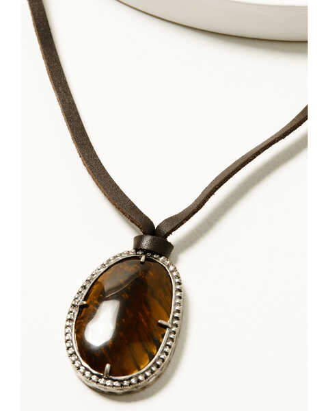 Image #2 - Shyanne Women's Americana Pendant Necklace , Brown, hi-res