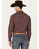 Image #4 - Rodeo Clothing Men's Geo Print Long Sleeve Snap Western Shirt, Burgundy, hi-res