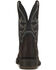 Image #5 - Double H Men's 10" Deep Scallop Waterproof Work Boots - Composite Toe, Black/brown, hi-res