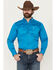 Image #1 - Ariat Men's Team Logo Twill Solid Long Sleeve Button-Down Western Shirt, Blue, hi-res