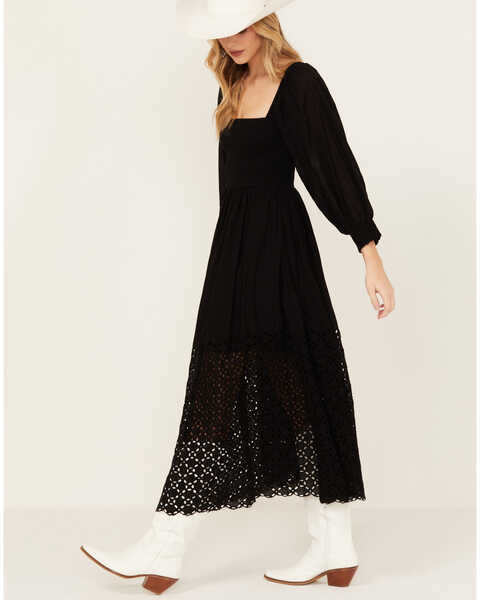 Image #2 - Free People Women's Perfect Storm Midi Dress , Black, hi-res