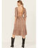 Image #4 - Sadie & Sage Women's Bohemian Open Back Midi Dress, Taupe, hi-res