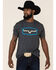 Kimes Ranch Men's Charcoal Replay Graphic T-Shirt , Charcoal, hi-res