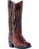 Image #1 - Dan Post Men's Pershing Brass Full Quill Ostrich Western Boots - Medium Toe, Brown, hi-res