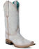 Image #1 - Corral Women's Embroidered Western Boots - Square Toe, White, hi-res