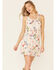 Image #1 - Miss Me Women's Floral Cutout Halter Mini Dress, Ivory, hi-res