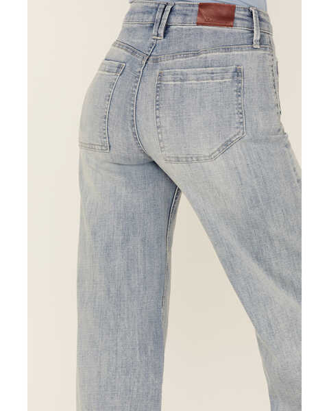 Image #4 - Unpublished Denim Women's Greta Lotus Crop Wide Jeans, Blue, hi-res
