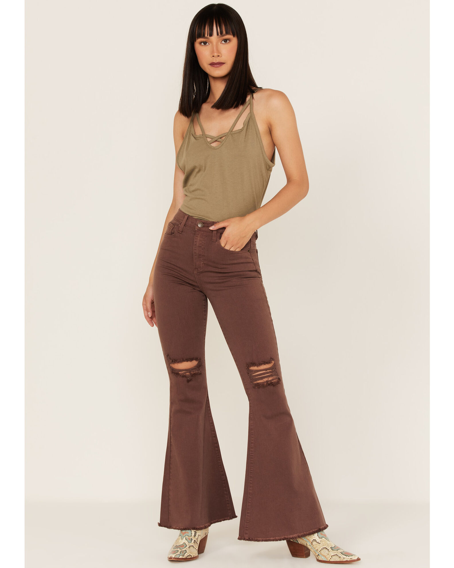 Sneak peek clearance flare jeans