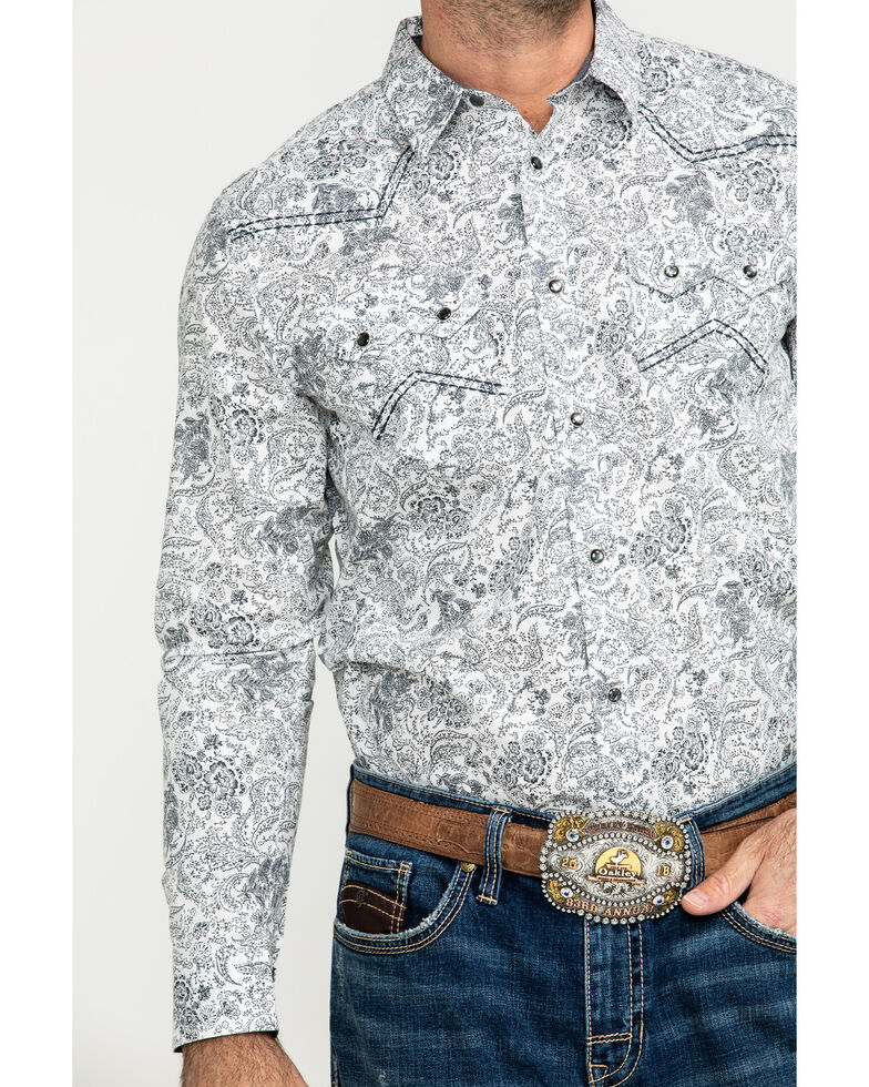 Cody James Men S Tumbleweed Floral Print Long Sleeve Western Shirt