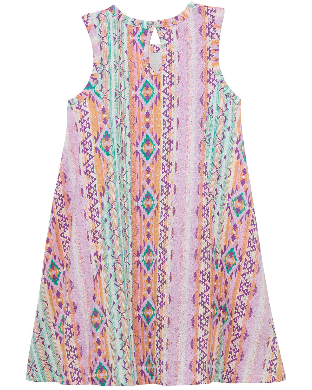 Image #2 - Wrangler Girls' Southwestern Print Sleeveless Dress, Pink, hi-res