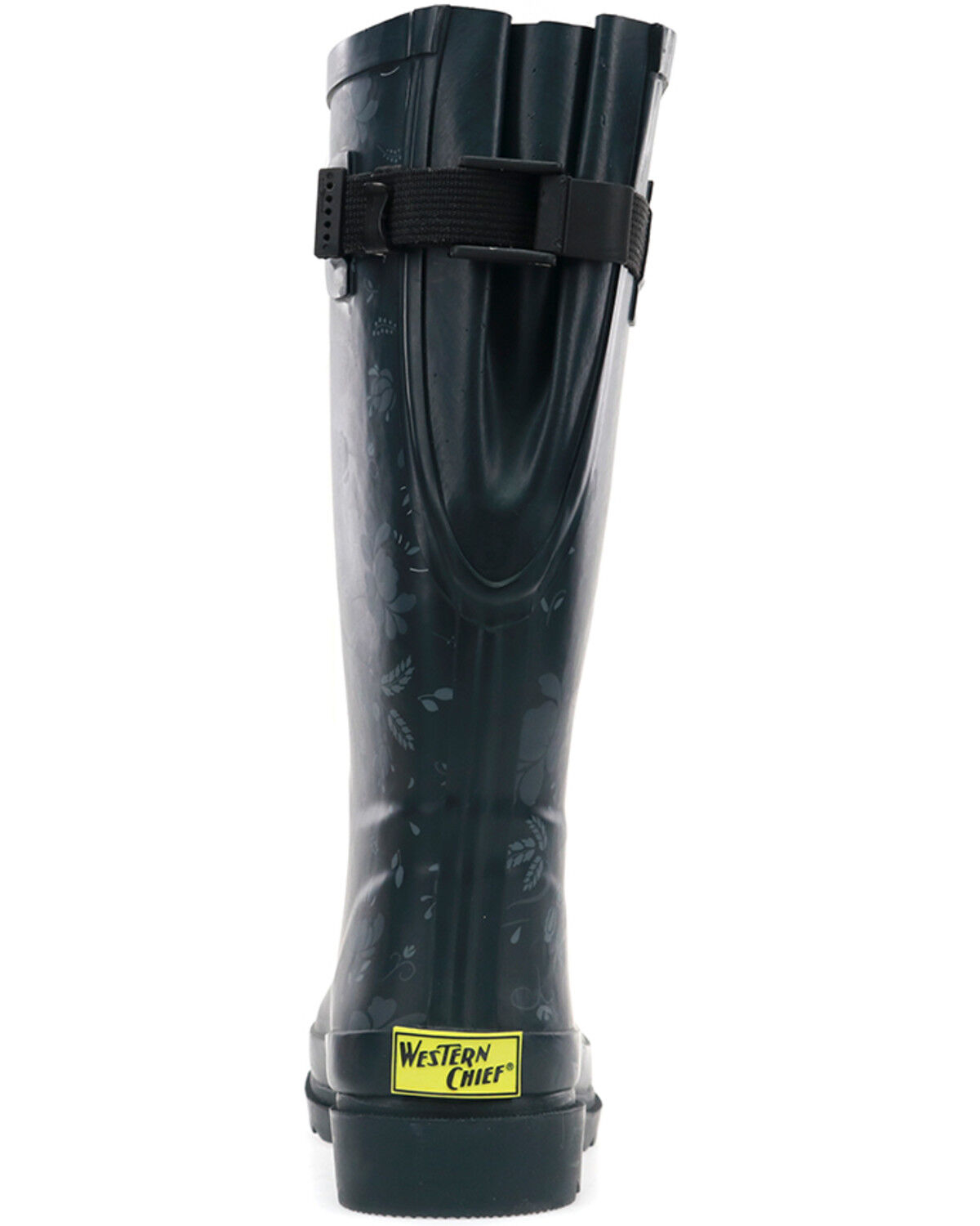 Image #4 - Western Chief Women's Feminine Floral Wide Calf Tall Rain Boots, Slate, hi-res