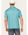 Panhandle Men's Medallion Print Short Sleeve Performance Polo, Turquoise, hi-res