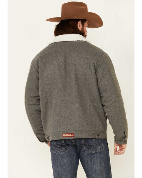 Image #4 - Cinch Men's Grey CC Wool Snap-Front Trucker Jacket , , hi-res