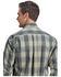 Image #2 - Stetson Men's Plaid Print Long Sleeve Button-Down Western Shirt, Blue, hi-res