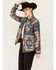 Image #2 - Rock & Roll Denim Women's Southwestern Print Snap Shacket, Teal, hi-res