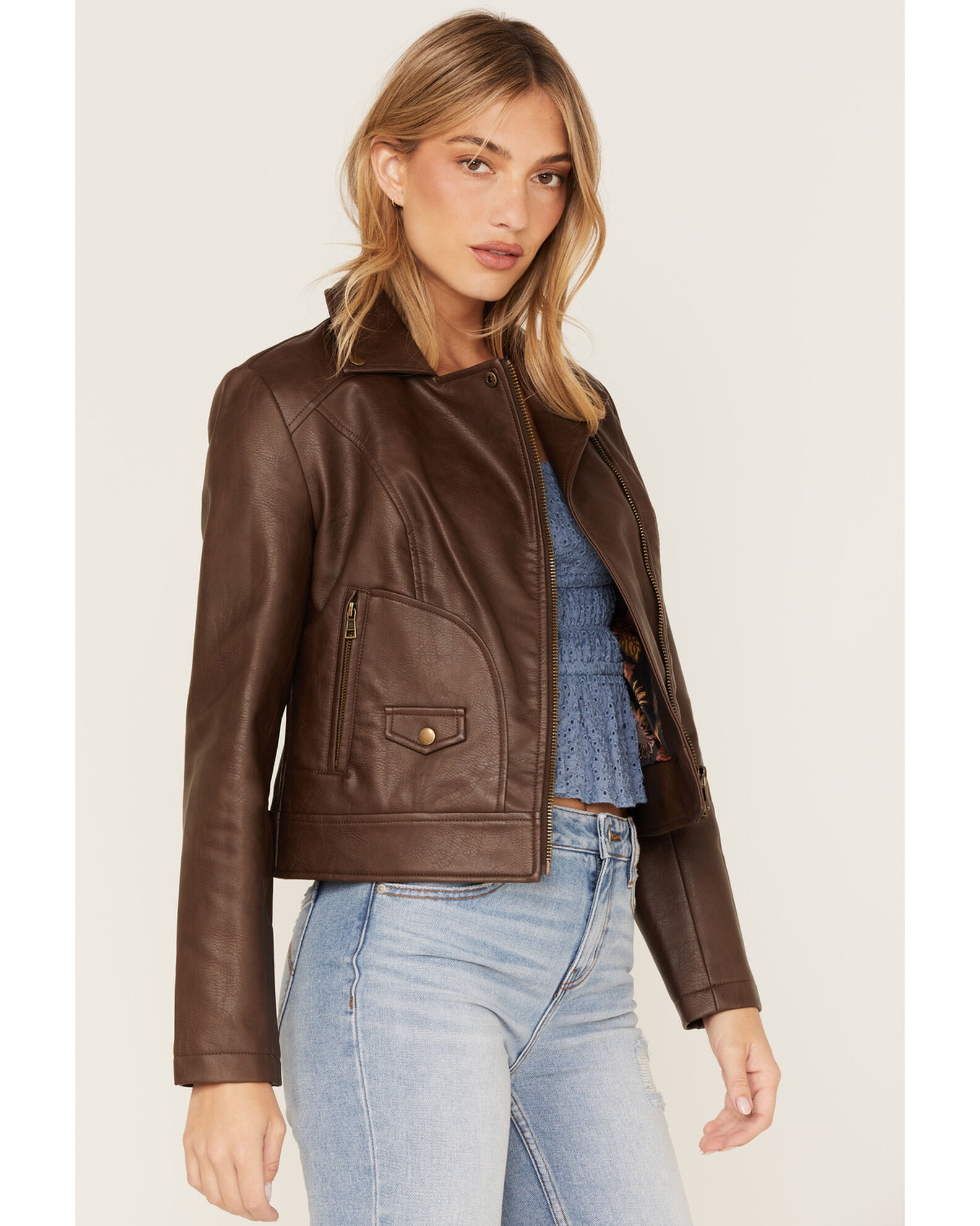 Cleo faux leather jacket outlet