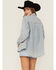 Image #4 - Blue B Women's Light Wash Denim Western Patchwork Long Sleeve Button-Down Western Shirt, Light Wash, hi-res