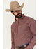 Image #2 - Ariat Men's Pro Series Tyson Checkered Print Long Sleeve Button-Down Western Shirt, Red, hi-res
