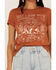 Shyanne Women's Follow The Sun Desert Graphic Tee, Brown, hi-res