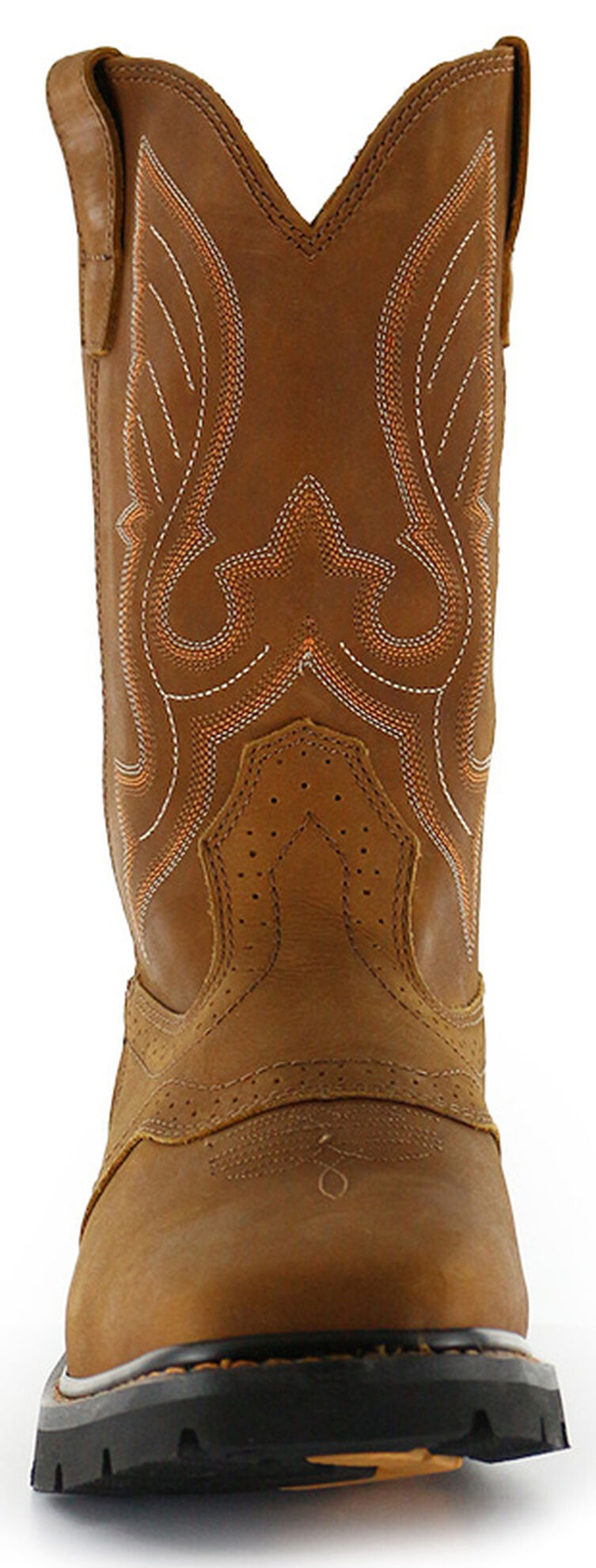 Image #7 - Cody James Men's Mustang Western Work Boots - Soft Toe, Brown, hi-res