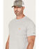 Image #2 - Carhartt Men's Force Relaxed Midweight Logo Pocket Work T-Shirt, Silver, hi-res