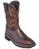 Image #1 - Justin Men's Driller Western Work Boots - Soft Toe, Brown, hi-res