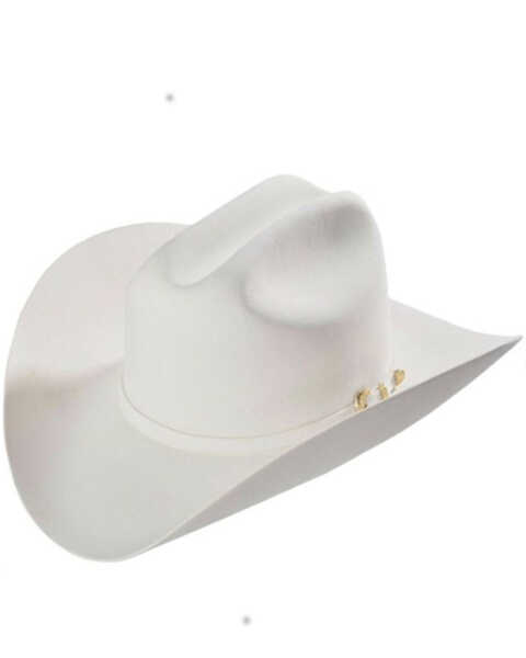 Image #1 - Larry Mahan 6X Felt Cowboy Hat, White, hi-res