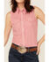 Image #3 - Wrangler Retro Women's Gingham Print Sleeveless Pearl Snap Western Shirt, Red, hi-res