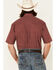 Image #4 - Roper Men's American Blues Diamond Geo Print Short Sleeve Button Down Western Shirt , Red, hi-res