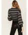 Image #4 - Shyanne Women's Striped Sequin Cropped Cardigan, Dark Grey, hi-res