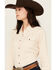 Image #2 - Ariat Women's Jurlington Solid Long Sleeve Snap Western Shirt, Cream, hi-res