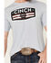 Image #3 - Cinch Men's Americana Logo Short Sleeve Graphic T-Shirt, Heather Blue, hi-res