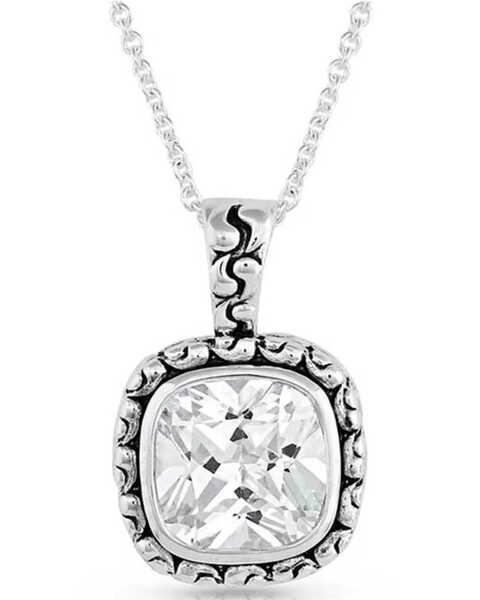 Image #1 - Montana Silversmiths Women's Silver Western Delight Crystal Necklace, Silver, hi-res