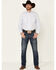 Image #2 - Roper Men's Classic Tone On Tone Solid Long Sleeve Pearl Snap Western Shirt, Light Blue, hi-res