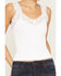 Image #3 - By Together Women's Seamless Lace Ribbed Tank, White, hi-res