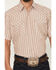 Image #3 - Ely Walker Men's Striped Short Sleeve Pearl Snap Western Shirt, Tan, hi-res