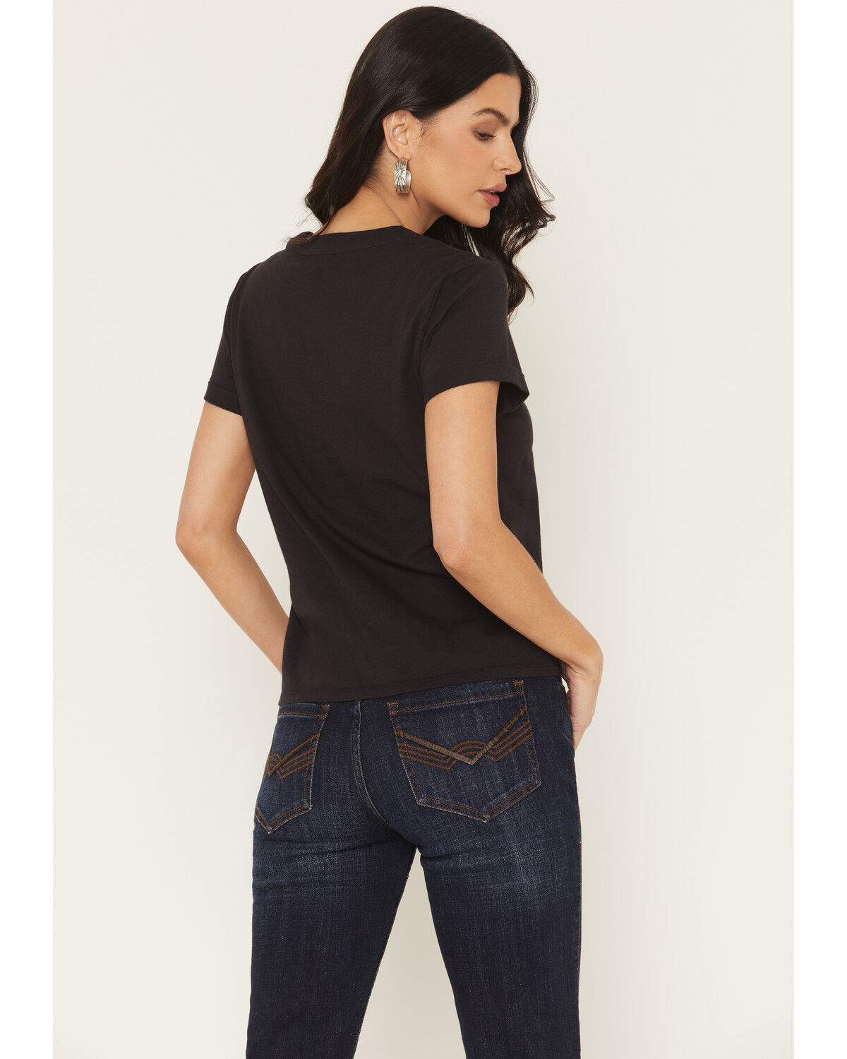 Image #4 - Idyllwind Women's Warren Boot Stitch Short Sleeve Tee, Black, hi-res