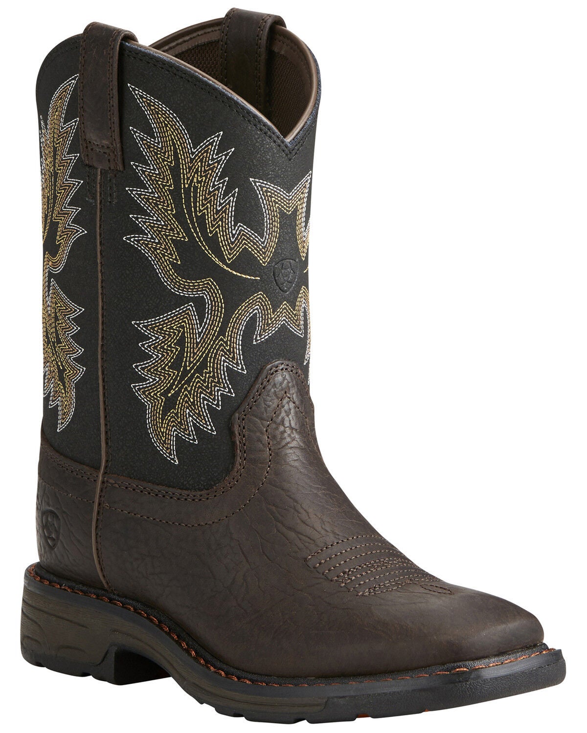 Ariat Boys' WorkHog&reg; Bruin Western Boots - Square Toe, Brown, hi-res