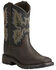 Image #1 - Ariat Boys' WorkHog® Bruin Western Boots - Square Toe, Brown, hi-res