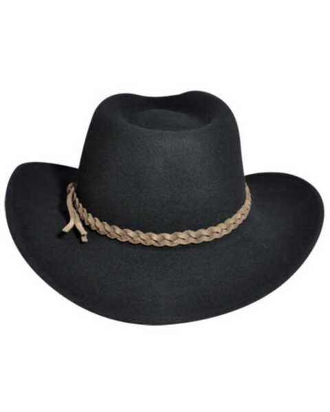 Image #3 - Wind River by Bailey Men's Switchback Felt Western Fashion Hat, Black, hi-res