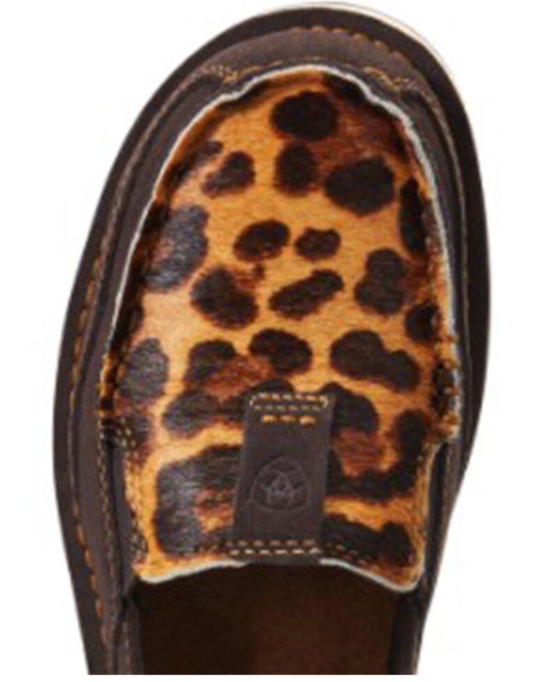 Ariat Women's Hair-On Leopard Print Cruiser Shoes - Moc Toe, Brown, hi-res