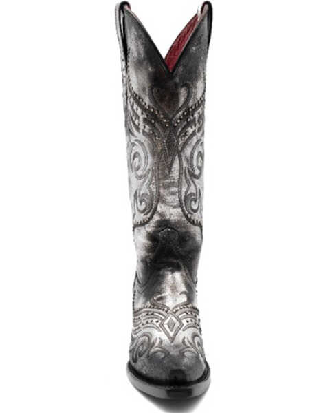 Image #4 - Ferrini Women's Masquerade Western Boots - Snip Toe , Silver, hi-res