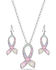 Image #1 - Montana Silversmiths Women's Pink Opal Ribbon Jewelry Set, Silver, hi-res