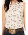 Image #3 - Roper Women's Floral Print Sleeveless Snap Western Shirt, Cream, hi-res