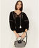 Image #1 - Hobo Women's Sheila Top Zip Crossbody Bag, Black/white, hi-res