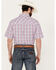 Image #4 - Resistol Men's Billings Plaid Print Short Sleeve Button Down Western Shirt, Red, hi-res